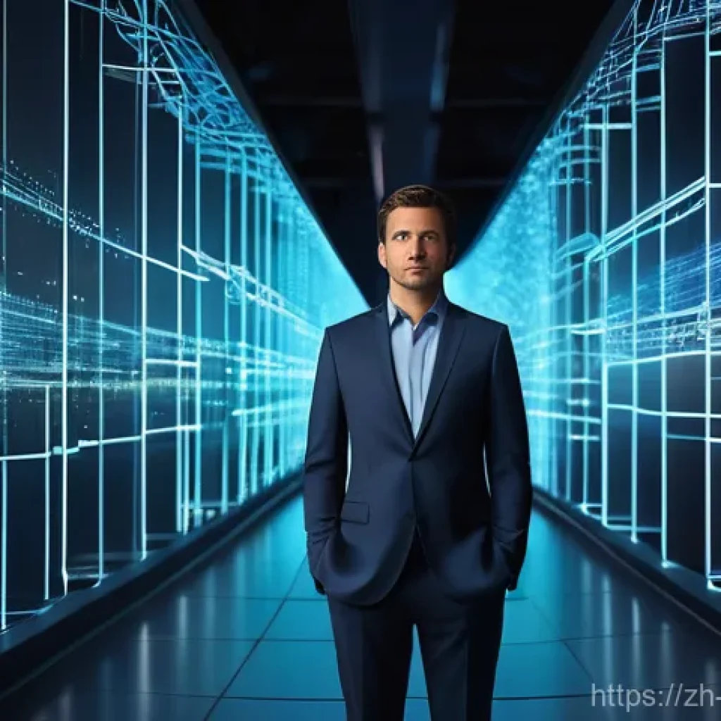 빅데이터 기술자와 데이터 거버넌스 - **Prompt:** A highly detailed, futuristic illustration of a skilled male big data engineer, dressed ...