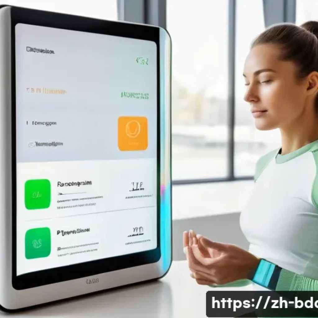빅데이터로 할 수 있는 창업 아이디어 - **Prompt: Personalized Health & Wellness Assistant**
"A bright and modern scene depicting a dive...