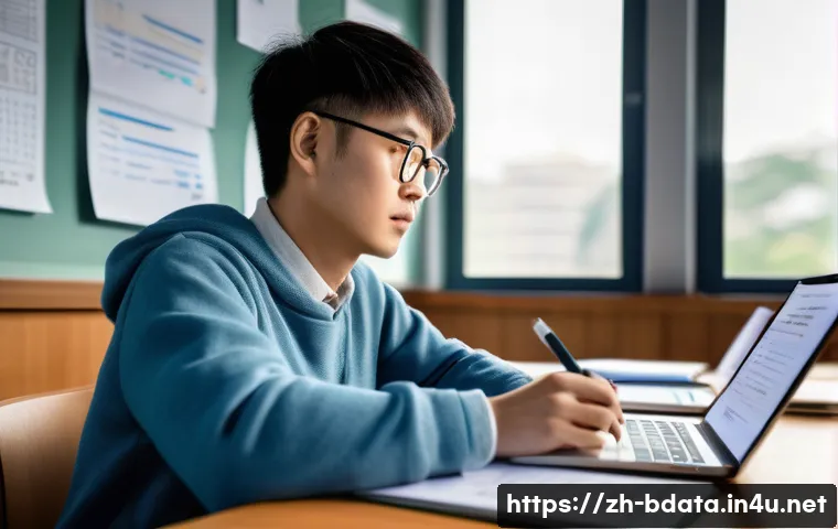 빅데이터 자격증 취득 성공 후기 - A modern study environment focused on big data certification preparation: a young Chinese adult sitt...