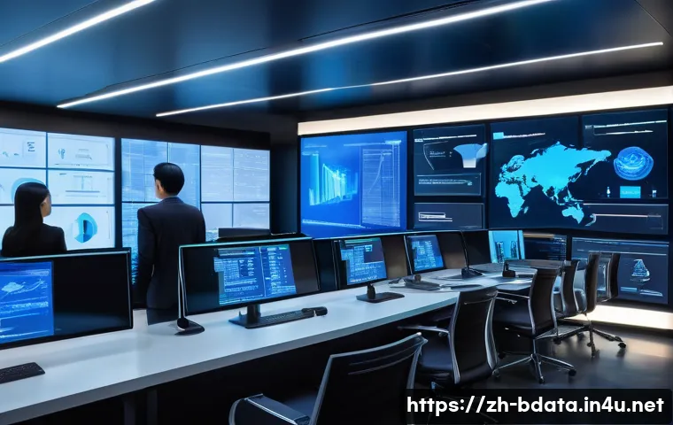 빅데이터 기술자의 데이터 변환 자동화 - A modern data operations center showcasing a diverse team of Asian and Chinese-ethnicity professiona...