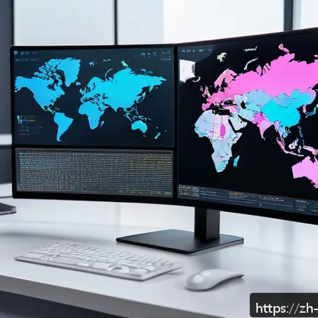 빅데이터 실무에서 유용한 오픈소스 툴 - A modern data analyst workspace featuring a large ultra-wide monitor displaying an interactive, mult...