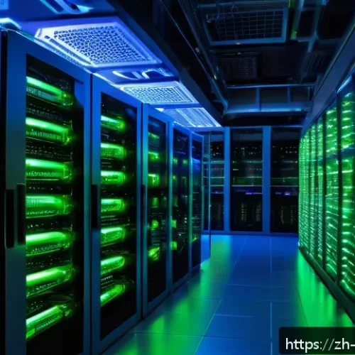 빅데이터 실무에서 로컬 및 클라우드 데이터 활용 - A futuristic hybrid cloud data center scene showing a sleek local server room with racks of high-tec...